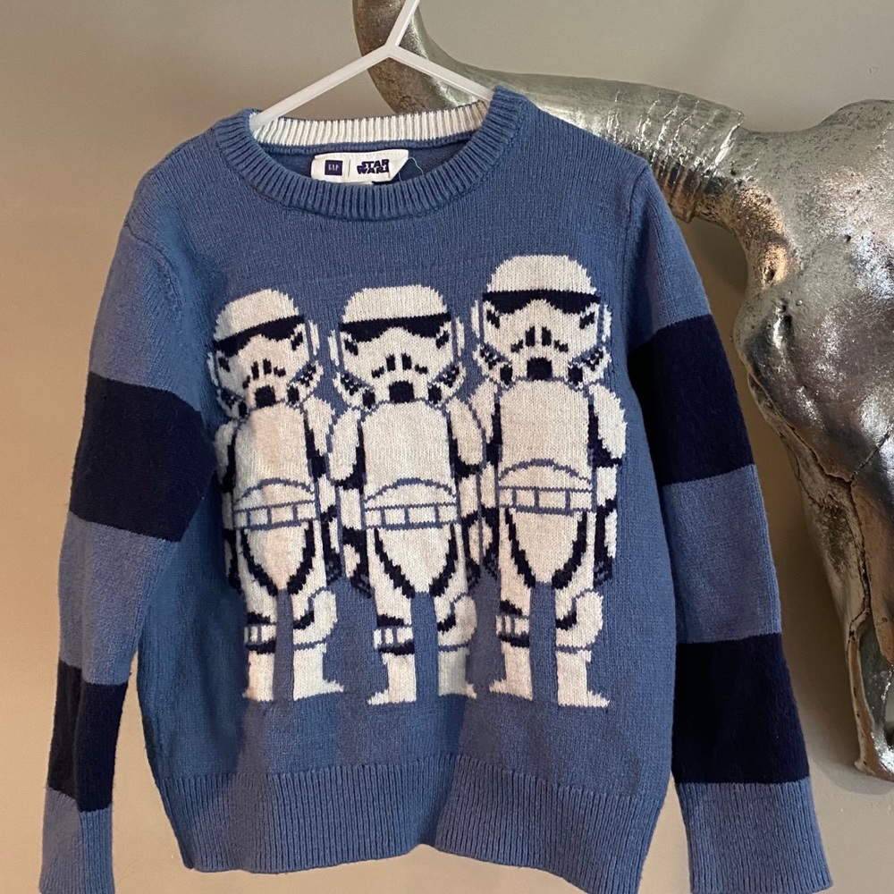 Gap Kids Star Wars Storm Trooper Sweater SZ 4